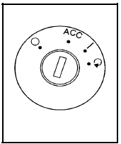 The ignition switch has four different positions.