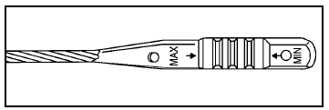 If the oil is below the MIN (minimum) mark, add