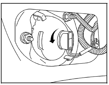 3. Turn the bulb socket counterclockwise and pull it