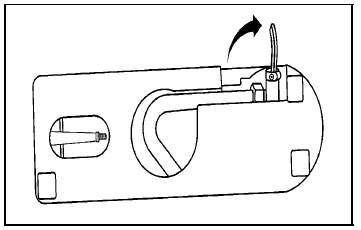 1. Unlock the air only hose (F) from the sealant