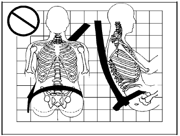 A: The belt is behind the body.